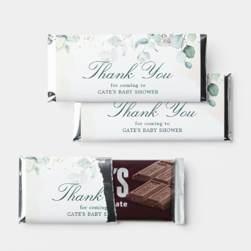 Gender Neutral Greenery Eucalyptus Baby Shower Hershey Bar Favors