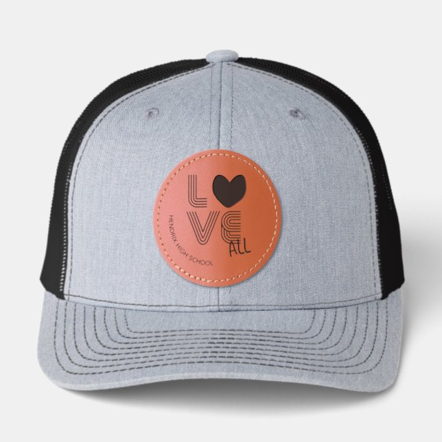 Gender Neutral High School Tennis Team Custom Leather Patch Hat (Front)
