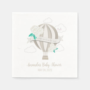 Gender Neutral Hot Air Balloon Baby Shower Napkins