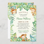 Gender Neutral Jungle Baby Shower Invitation (Front/Back)