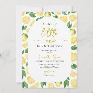 Gender Neutral Lemon Baby Shower Invitation