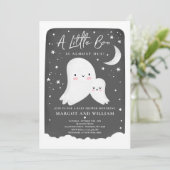 Gender Neutral Little Boo Ghost Baby Shower Invitation (Standing Front)