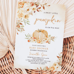 Gender Neutral Little Pumpkin Baby Shower Invitation