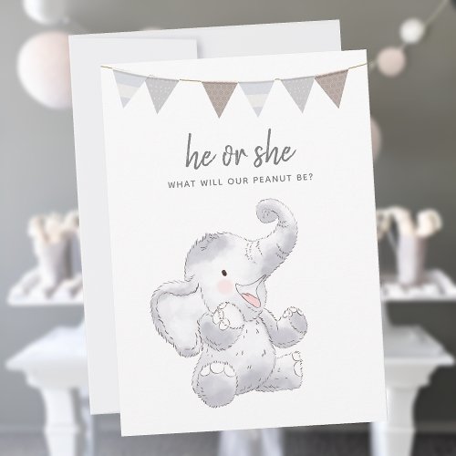 Gender Neutral Modern Baby Elephant Party Invite