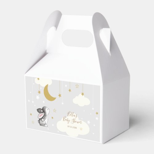 Gender Neutral Moon Star Cloud Baby Shower Favor Boxes