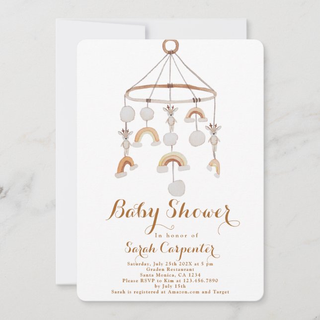 Gender Neutral Nursery Baby Shower Invitation (Front)