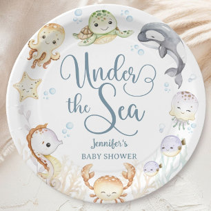 Gender Neutral Ocean Baby Shower Gender Neutral  Paper Plates