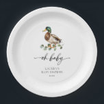 Gender Neutral Oh Baby Mallard Duck Baby Shower Paper Plates<br><div class="desc">Gender Neutral Oh Baby Mallard Duck Baby Shower Paper Plates</div>