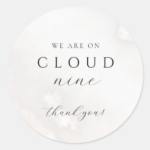 Gender Neutral On Cloud Nine Baby Shower Classic Round Sticker