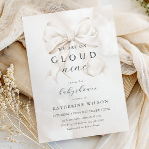 Gender Neutral On Cloud Nine Baby Shower Invitation