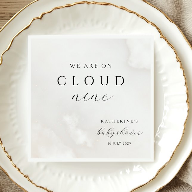 Gender Neutral On Cloud Nine Baby Shower Napkins (Creator Uploaded)