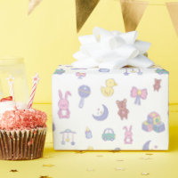 Gender Neutral Pastel Baby Shower Wrapping Paper