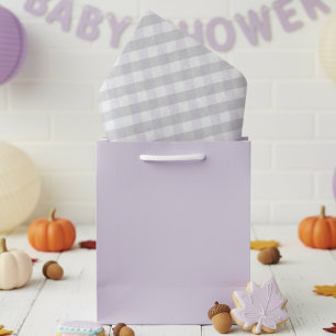 Gender Neutral Pastel Purple and Gray Gingham Tissue Paper