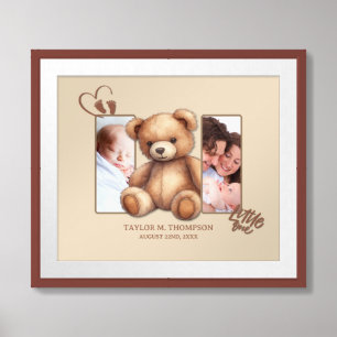 Gender Neutral Personalized Baby Photo Wall Poster