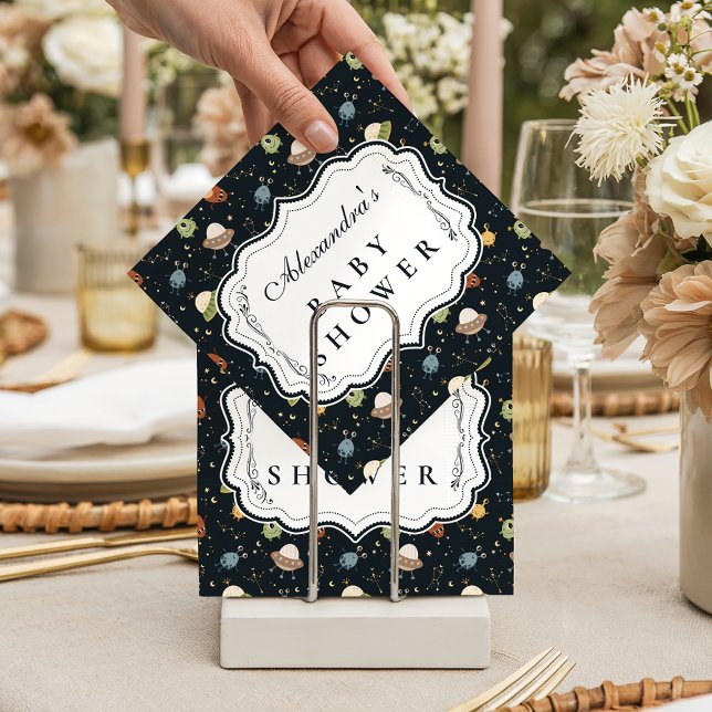 Gender Neutral Planet Safari Baby Shower Napkins (Creator Uploaded)