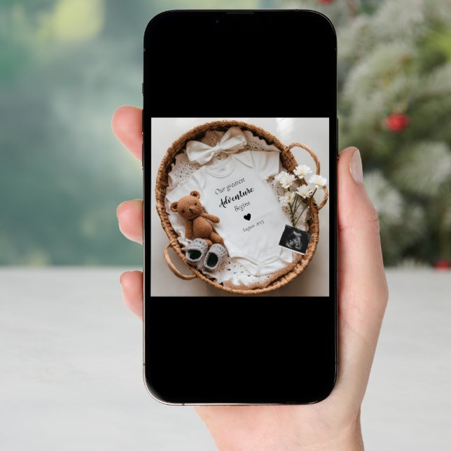  Gender Neutral Pregnancy Announcement card (Front Digital)