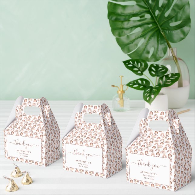 Gender Neutral Rainbow Baby Shower Favor Boxes (Multiple)