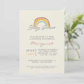 Gender Neutral Rainbow Baby Shower Invitation (Standing Front)