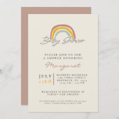 Gender Neutral Rainbow Baby Shower Invitation (Front/Back)