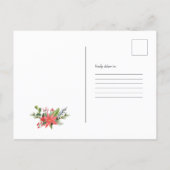 Gender Neutral | Reindeer Christmas Baby Shower Invitation Postcard (Back)