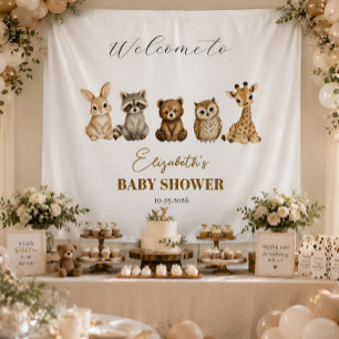Gender Neutral Safari Baby Shower Backdrop
