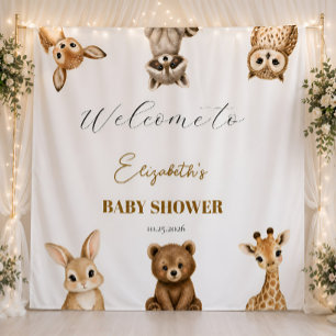 Gender Neutral Safari Baby Shower Backdrop