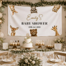 Gender Neutral Safari Baby Shower Banner