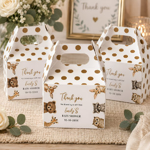 Gender Neutral Safari Baby Shower Favor Boxes