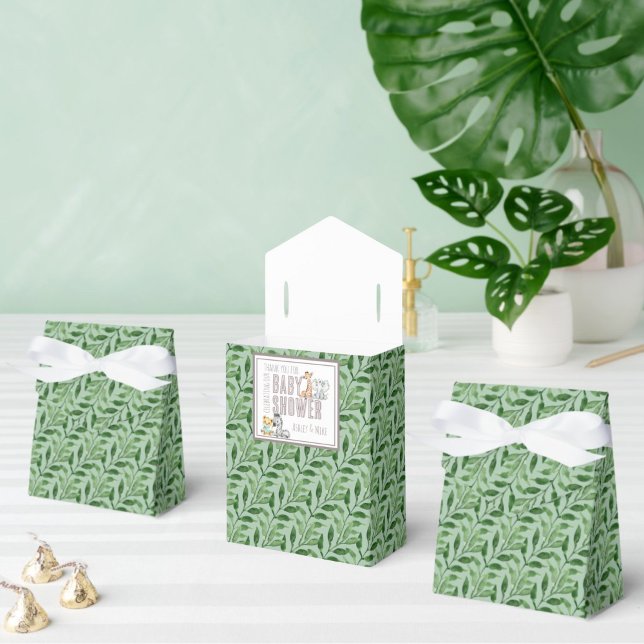Gender Neutral Safari Greenery Baby Shower Favor Boxes (Creator Uploaded)