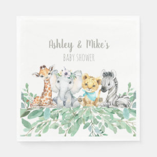 Gender Neutral Safari Theme Shower or Birthday Napkins