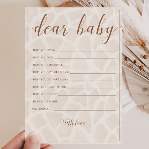 Gender Neutral Safari Wishes for Baby Cards