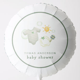 Gender Neutral Sage Green Baby Clothes Toys Shower Balloon
