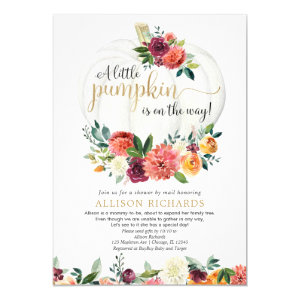Gender neutral Shower by Mail fall baby shower Invitation