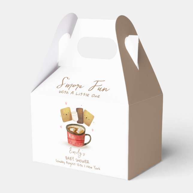 Gender Neutral S'more Fun Fall Baby Shower Favor Boxes (Front Side)