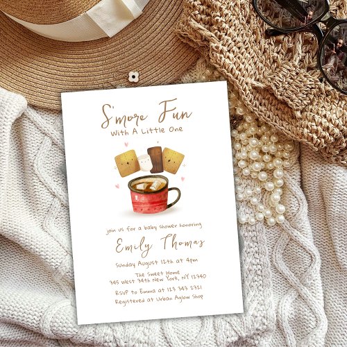 Gender Neutral Smore Fun Fall Baby Shower Invitation