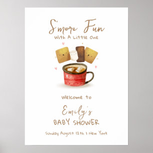 Gender Neutral S'more Fun Fall Baby Shower Welcome Poster