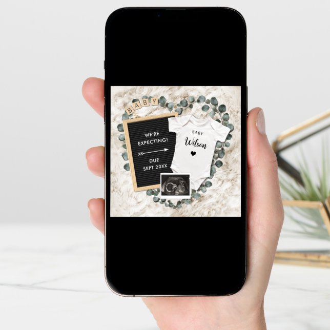 Gender Neutral Social Media Pregnancy Announcement (Front Digital)