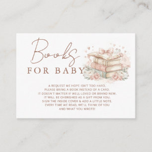 Gender Neutral Story book Baby Shower Book Request Enclosure Card