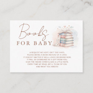 Gender Neutral Story book Baby Shower Book Request Enclosure Card