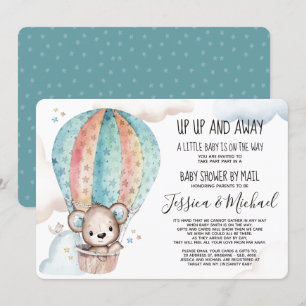 Gender Neutral Teddy Bear Baby Shower by Mail Invitation