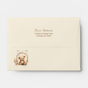 Gender Neutral, Teddy Bear Baby Shower Envelope