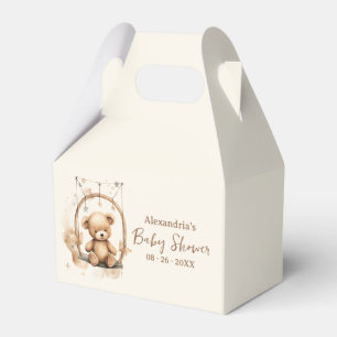 Gender Neutral, Teddy Bear Baby Shower Favor Boxes
