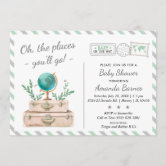 Mint Oh Baby Baby Shower Invitation Gender Neutral Baby 