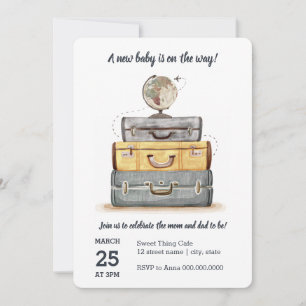 Gender Neutral Travel Baby Shower Invitation