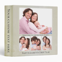 Gender Neutral Twin Triplet Baby Photo Binder