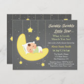 Gender Neutral Twinkle Little Star Baby Shower Invitation (Front/Back)