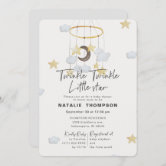 Moon Starts Hopes & Wishes Boy Baby Shower Card