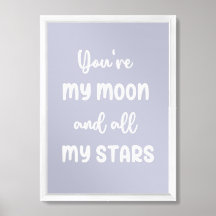 Gender neutral typography for nursery decor art.