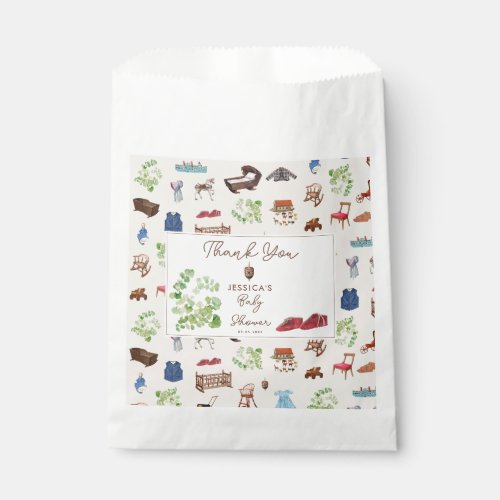 Gender Neutral Vintage Nursery Toys Baby Shower Favor Bag