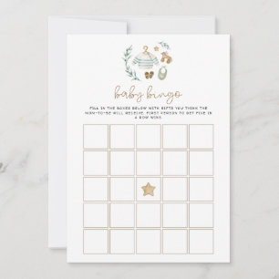 Gender Neutral Vintage Toys Baby Bingo Card